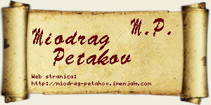 Miodrag Petakov vizit kartica